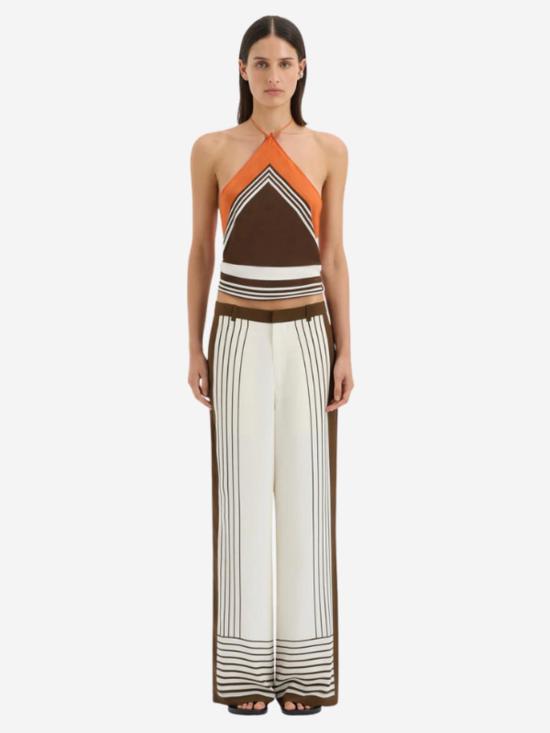  서 더 레이블 스트레이트 팬츠 Sir Destino 파차 스트라이프 테일러드 팬츠 - SIR. THE LABEL