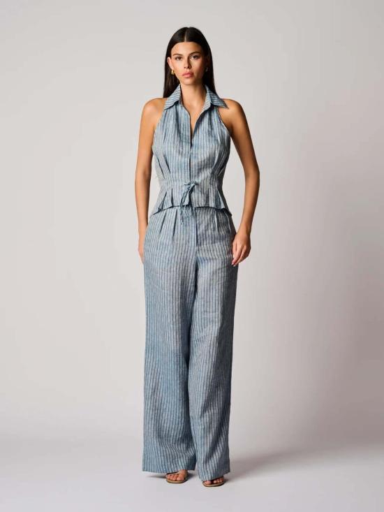  헤브론 베스트 슬론 조끼 블루 스트라이프 - HEVRON