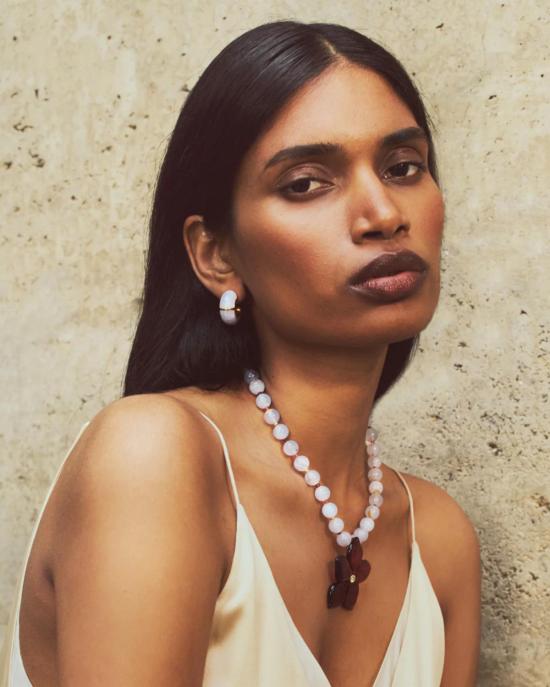  리지 포르투나토 이어링 Lizzie Fortunato Zellige Hoops 블루 - LIZZIE FORTUNATO