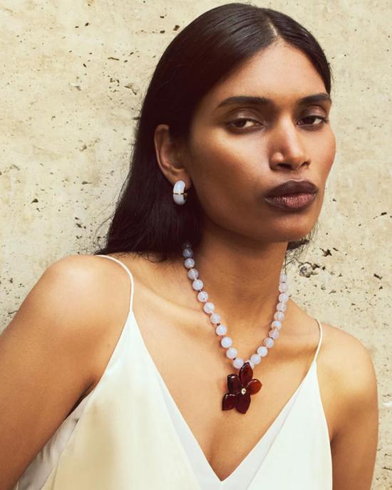  리지 포르투나토 이어링 Lizzie Fortunato Zellige Hoops 블루 - LIZZIE FORTUNATO