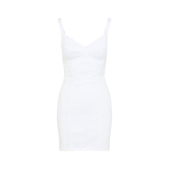 26SS 돌체앤가바나 미디 원피스 F63G8TGDCLQ W0800 WHITE - DOLCE & GABBANA