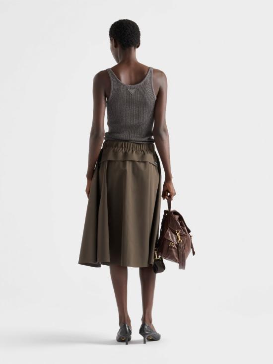 26SS 프라다 미디 스커트 21H025SOOO18UUF0334 green - PRADA