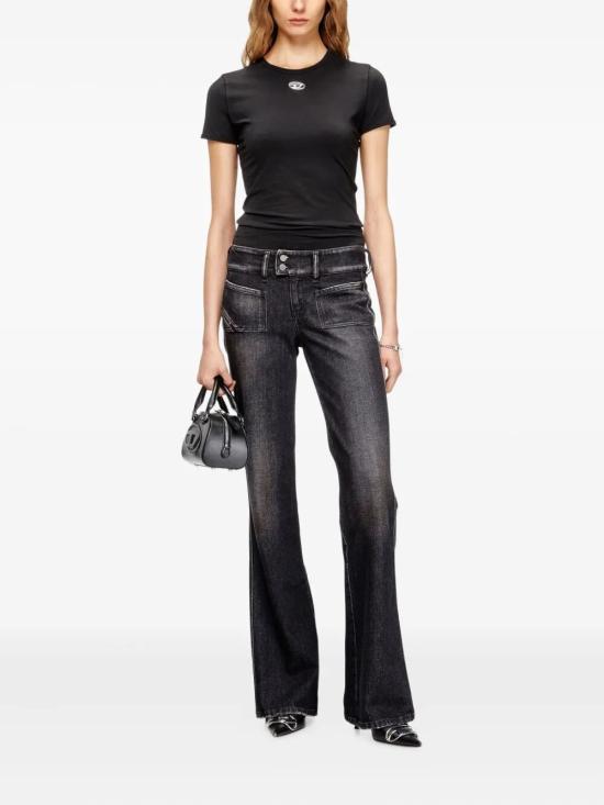 26SS 디젤 반팔 티셔츠 A199170AHQH 900 BLACK - DIESEL