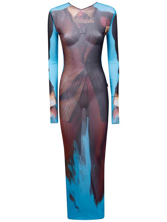 26SS 장 폴 고티에 미디 원피스 2601WDR136M027P 90 MULTICOLOUR