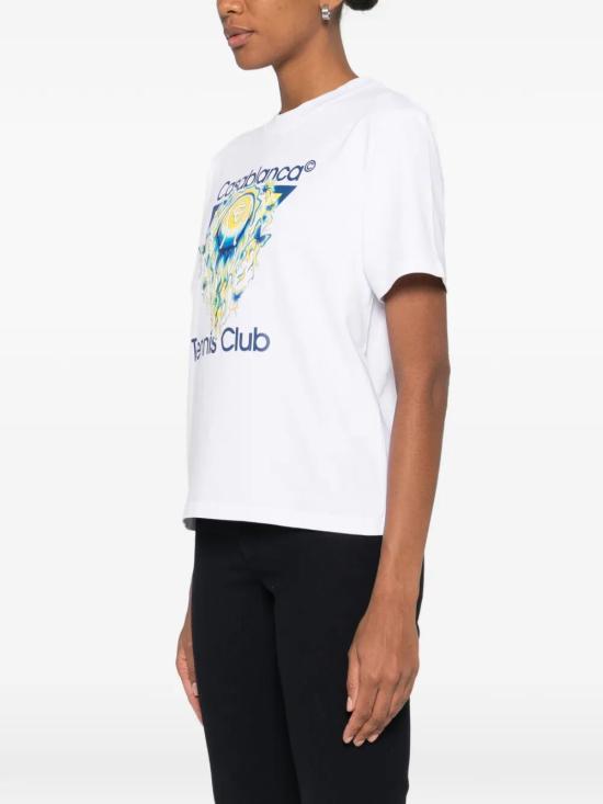 26SS 카사블랑카 반팔 티셔츠 WSP26JTS04602 TENNIS WHITE - CASABLANCA