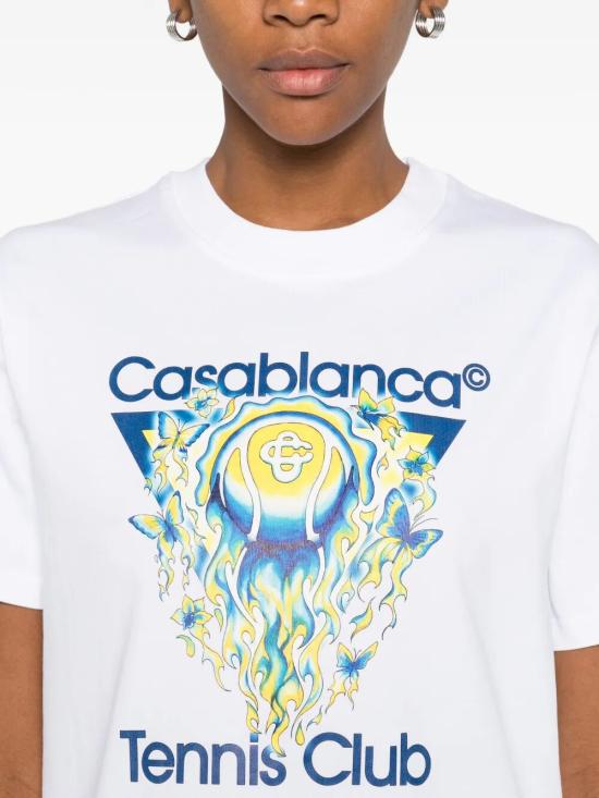 26SS 카사블랑카 반팔 티셔츠 WSP26JTS04602 TENNIS WHITE - CASABLANCA