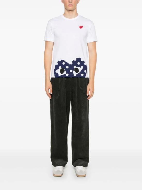 25FW 꼼데가르송 반팔 티셔츠 AXT236 0511 WHITE - COMME DES GARCONS