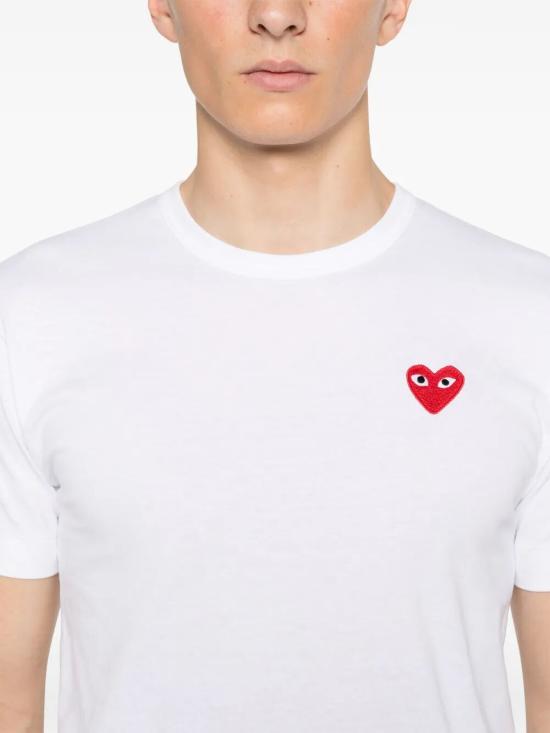 25FW 꼼데가르송 반팔 티셔츠 AXT236 0511 WHITE - COMME DES GARCONS