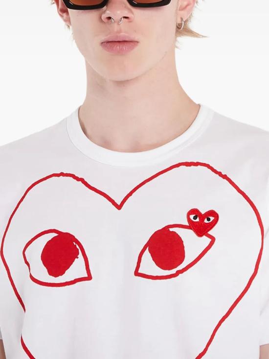 25FW 꼼데가르송 반팔 티셔츠 AXT100 0511 WHITE - COMME DES GARCONS