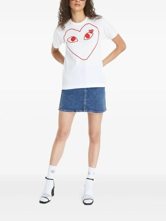 25FW 꼼데가르송 반팔 티셔츠 AXT100 0511 WHITE - COMME DES GARCONS