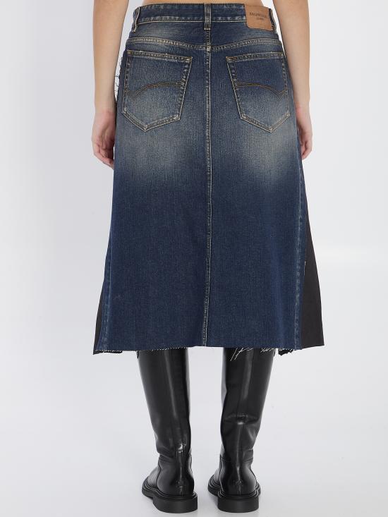 25FW 발렌시아가 롱 스커트 838770TST05 1000 MULTICOLOURED - BALENCIAGA