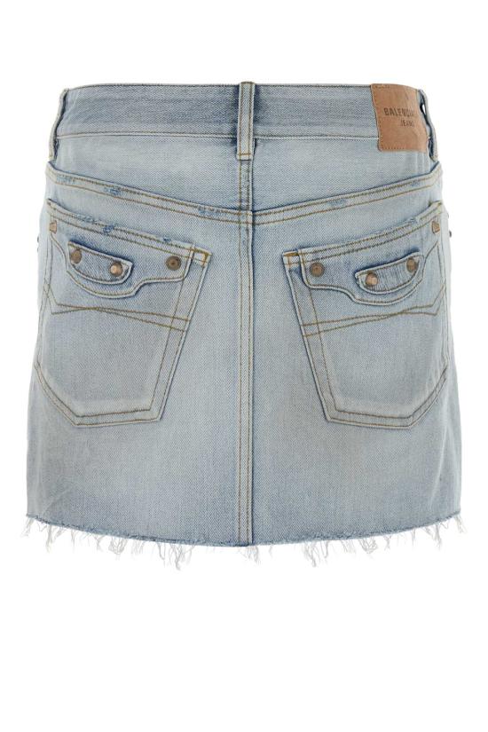 25FW 발렌시아가 데님 스커트 852324TTW74 4200 LIGHT BLUE - BALENCIAGA