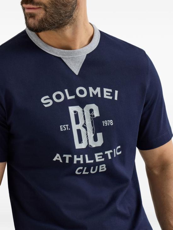 26SS 브루넬로 쿠치넬리 반팔 티셔츠 M0B131001GCDT46 BLUE - BRUNELLO CUCINELLI