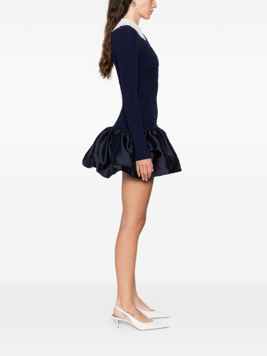 26SS 셀프 포트레이트 미디 원피스 RS26106SBNNAVY BLUE - SELF PORTRAIT