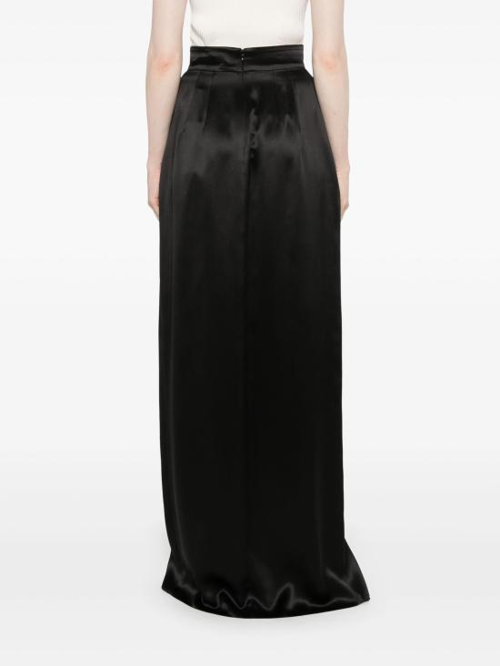 26SS 돌체앤가바나 실크 새틴 카프 랭스 서클 스커트 F4CZGTFU1NU N0000 BLACK - DOLCE & GABBANA