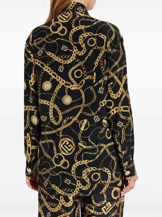 25FW 발망 블라우스 FF1HS435SF00 EAD BLACK - BALMAIN