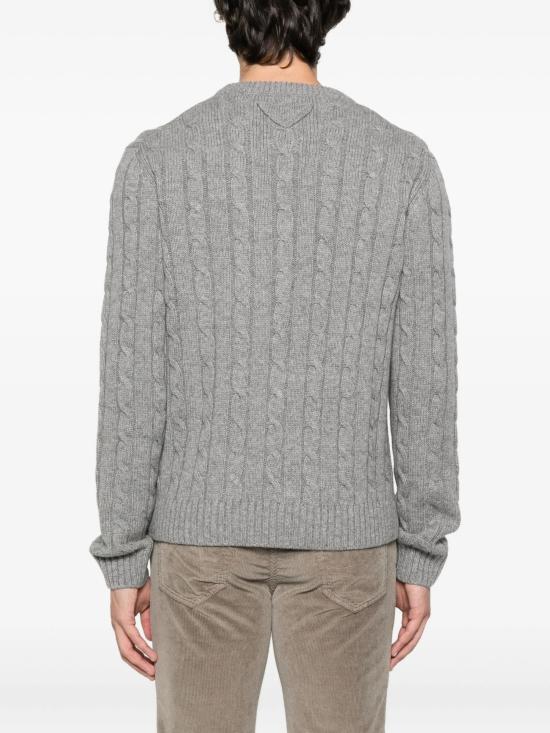 26FW 프라다 캐시미어 크루넥 스웨터 UMF11017T1 F0031 GREY - PRADA