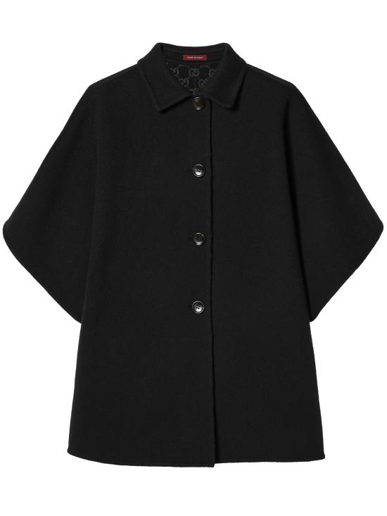 25FW 구찌 리버서블 GG 실크 울 코트 789960ZAQW0 1189 BLACK