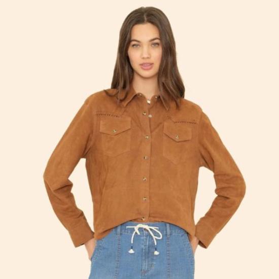  시레나 셔츠 빌리 스웨이드 셔츠 머스탱