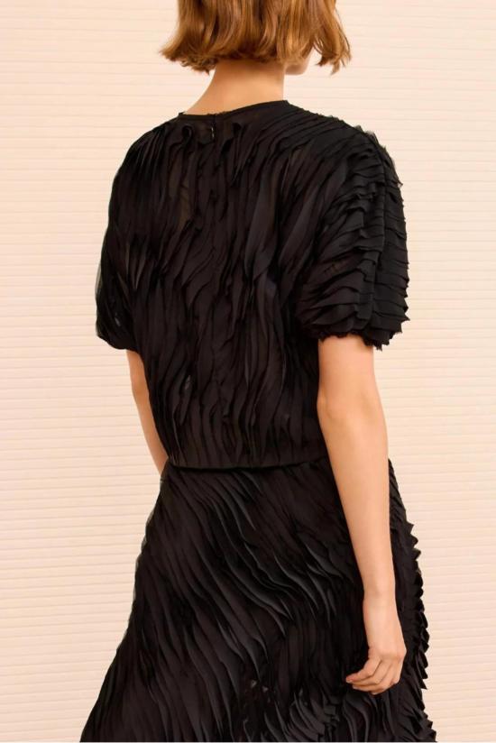  울라 존슨 블라우스 Ulla Johnson Vayda 탑 블랙 - ULLA JOHNSON