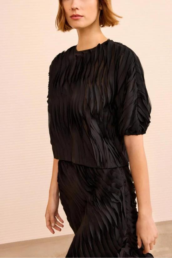  울라 존슨 블라우스 Ulla Johnson Vayda 탑 블랙 - ULLA JOHNSON