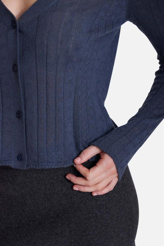  더 타일 클럽 가디건 타일 클럽 클레어 포인트엘 카디건 스페이스 그레이 - THE TILE CLUB