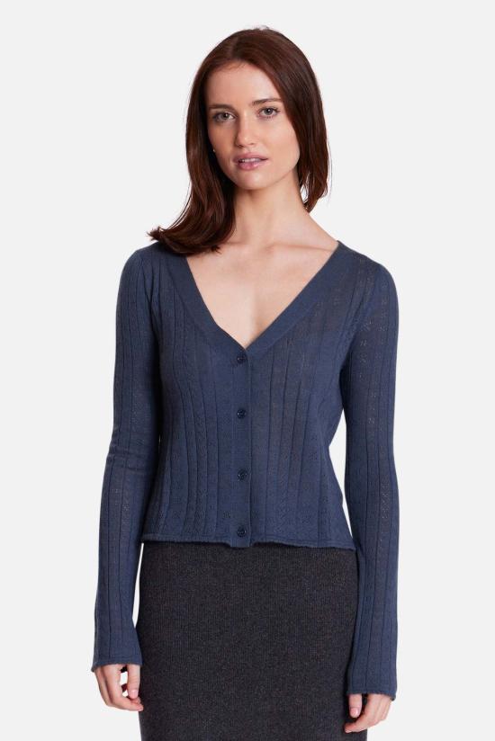  더 타일 클럽 가디건 타일 클럽 클레어 포인트엘 카디건 스페이스 그레이 - THE TILE CLUB