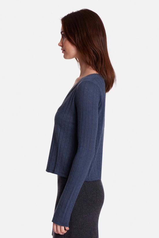  더 타일 클럽 가디건 타일 클럽 클레어 포인트엘 카디건 스페이스 그레이 - THE TILE CLUB