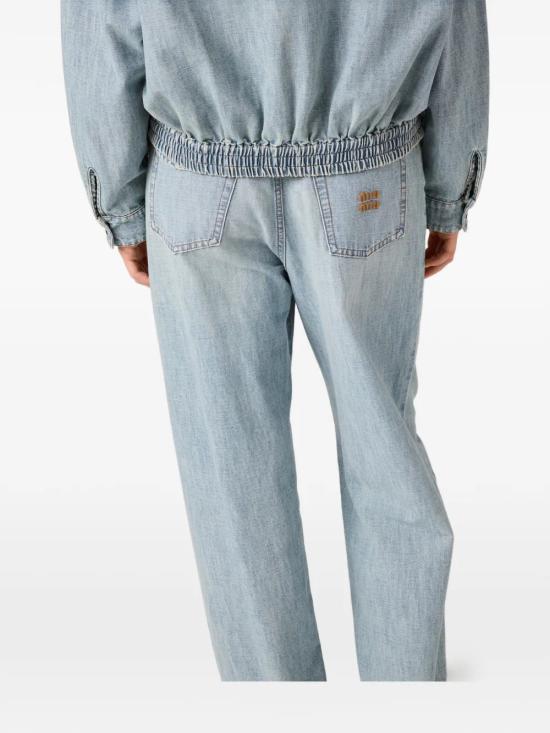 26SS 미우미우 샴브레이 진 GWP394 18JIF0076 Light Blue - MIU MIU