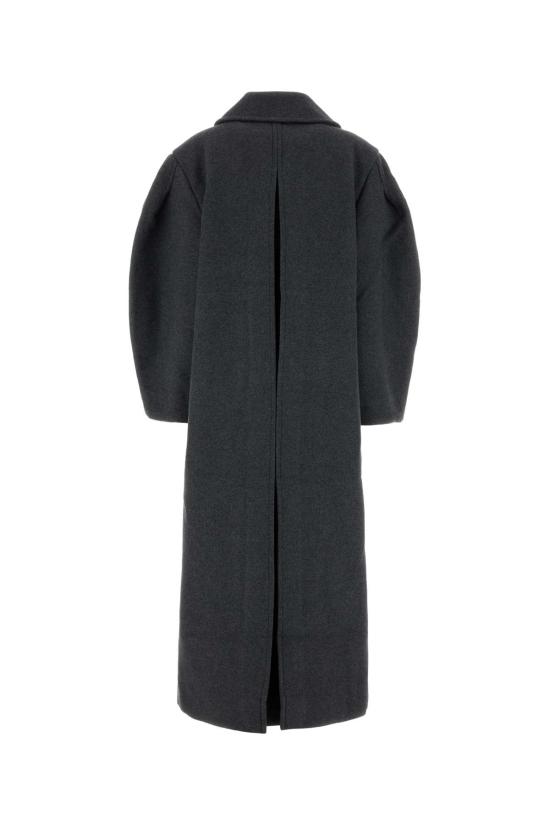 25FW 가니 울 오버사이즈 롱 피코트 W0929 205 Grey - GANNI