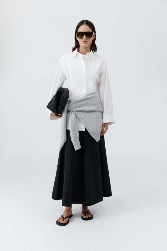  세인트아그니 롱 스커트 세인트 아그니 코튼 서클 헴  블랙 - ST.AGNI