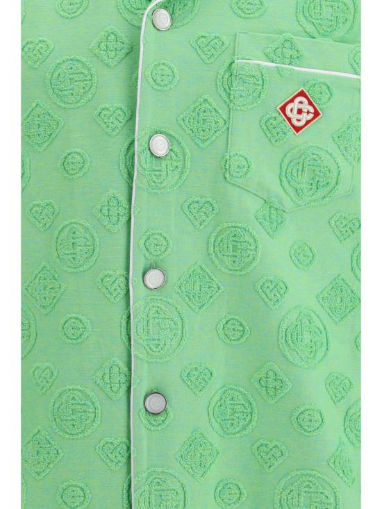 26SS 카사블랑카 긴팔 셔츠 MSP26SH08501 GREEN - CASABLANCA