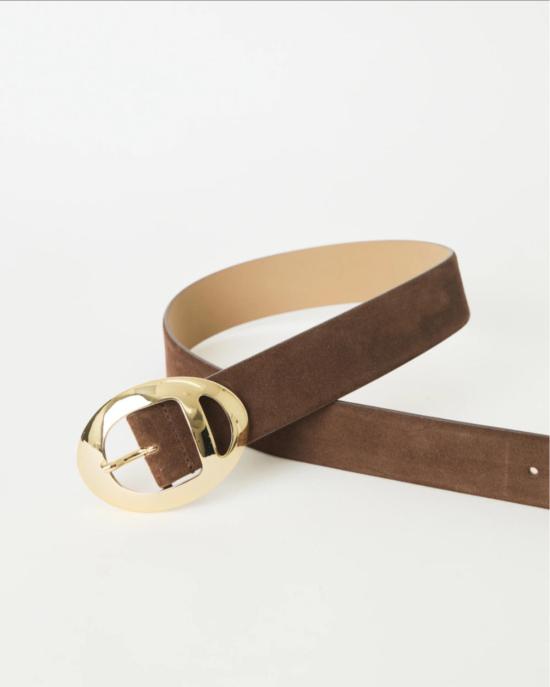  비로우더레귤러 벨트 레귤러 벨트 B Low The Belt Odette 스웨이드  초콜릿/골드 - B LOW THE BELT