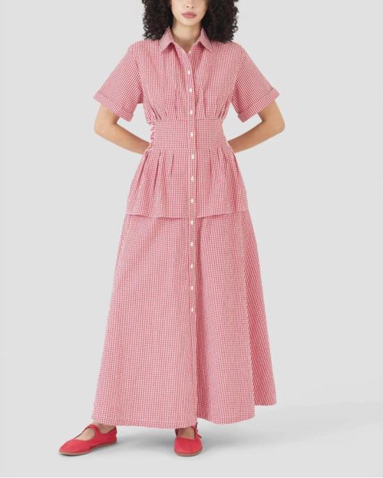  Rosie Assoulin 롱 원피스 로지 아술린 부기 우기 버글 보이 드레스 레드 - OTHER BRANDS