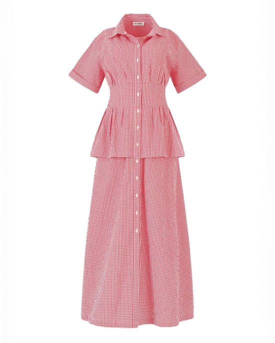  Rosie Assoulin 롱 원피스 로지 아술린 부기 우기 버글 보이 드레스 레드