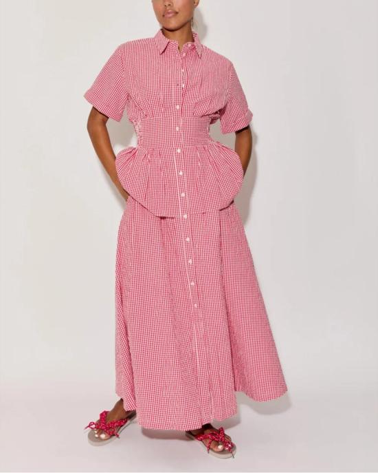  Rosie Assoulin 롱 원피스 로지 아술린 부기 우기 버글 보이 드레스 레드 - OTHER BRANDS