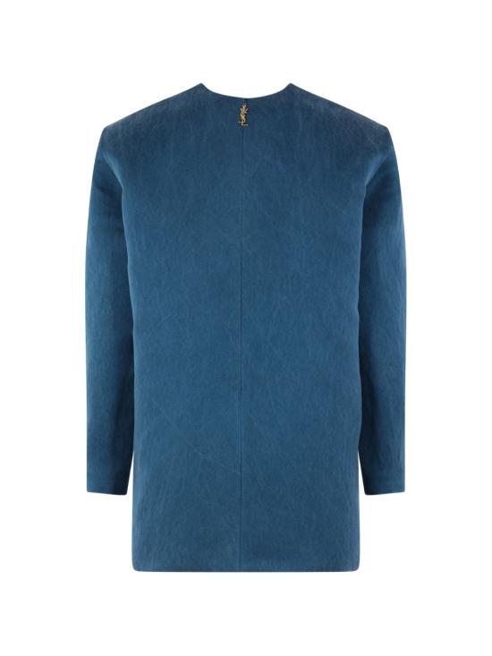 25FW 생로랑 숏 원피스 848977 Y5J304582 Blue - SAINT LAURENT