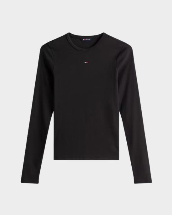 25FW 타미힐피거 긴팔 티셔츠 DW17387BDS BLACK DOM