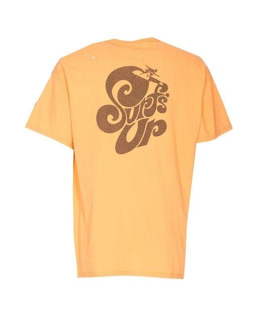  와일드 동키 반팔 티셔츠 SURFS UP SW DESTROYED TANGERINE DOM - WILD DONKEY