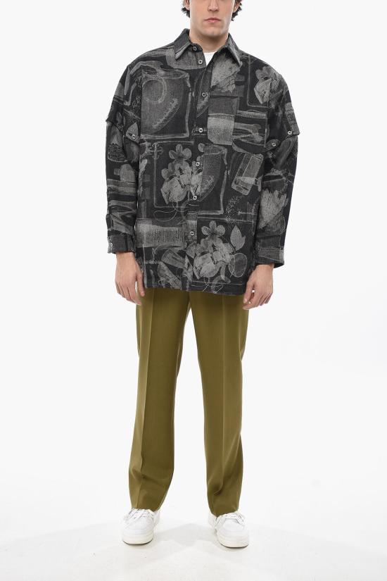  오프화이트 긴팔 셔츠 OMYD056S24DEN0021400 Gray - OFF WHITE