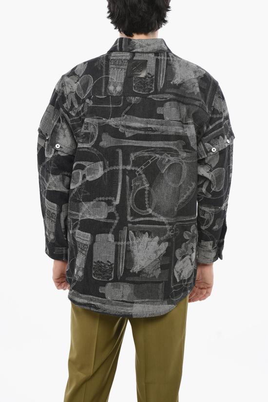  오프화이트 긴팔 셔츠 OMYD056S24DEN0021400 Gray - OFF WHITE