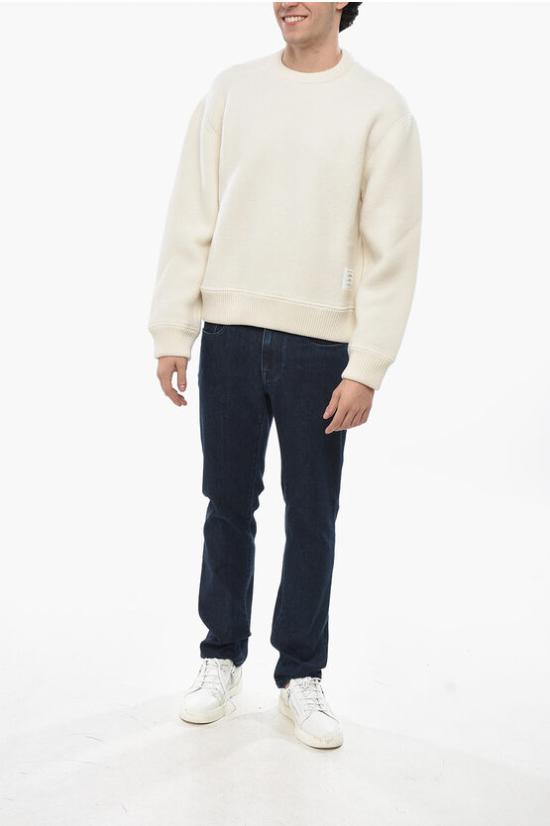  톰브라운 스웨터 MJT410A J0100 113 White - THOM BROWNE