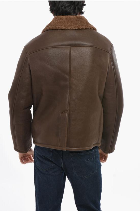  아워레가시 가죽 자켓 M4249AR RUSTIC GRAIN BROWN SHEARLING Brown - OUR LEGACY