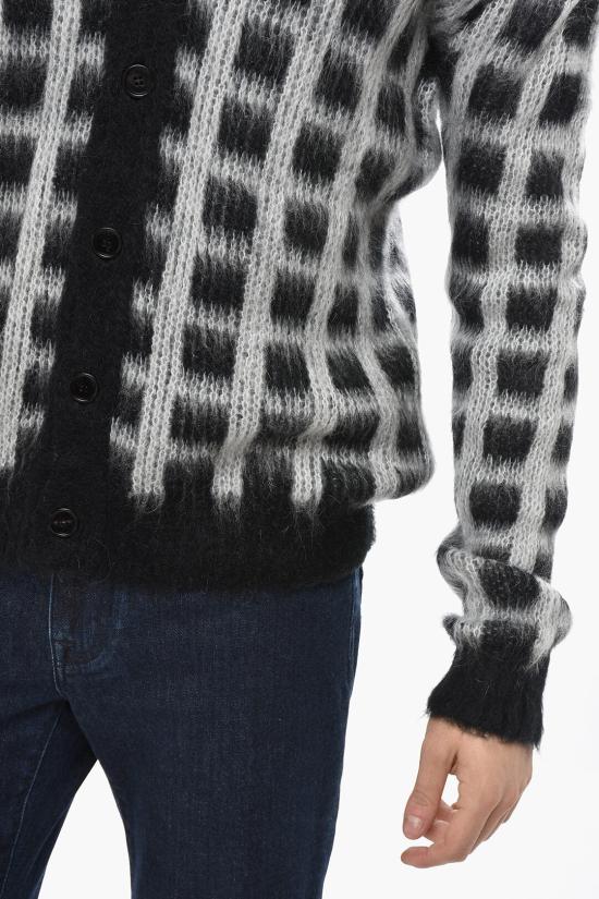  마르니 가디건 CDMG0115Q0 UFU161 CHN99 Black White - MARNI