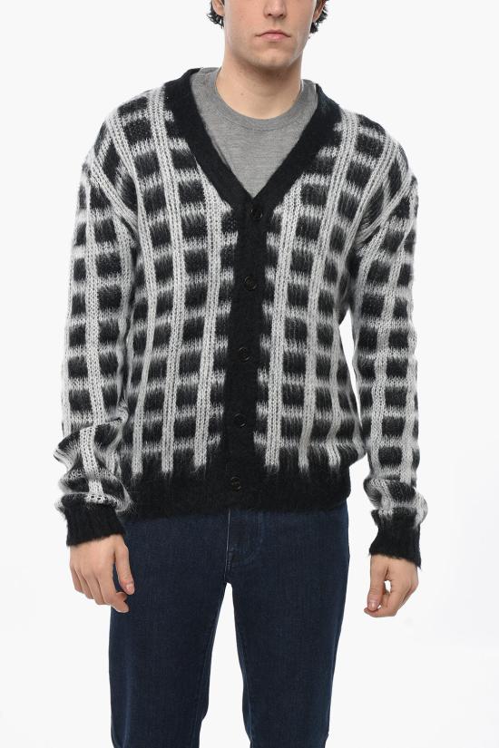  마르니 가디건 CDMG0115Q0 UFU161 CHN99 Black White