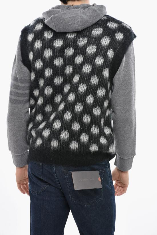  마르니 니트 베스트 CVMG0103Q0 UFU160 DON99 Black White - MARNI