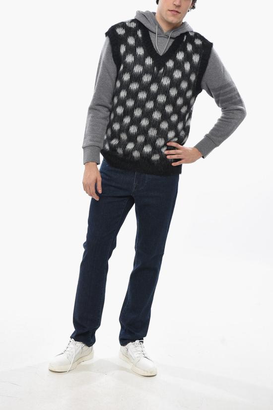  마르니 니트 베스트 CVMG0103Q0 UFU160 DON99 Black White - MARNI