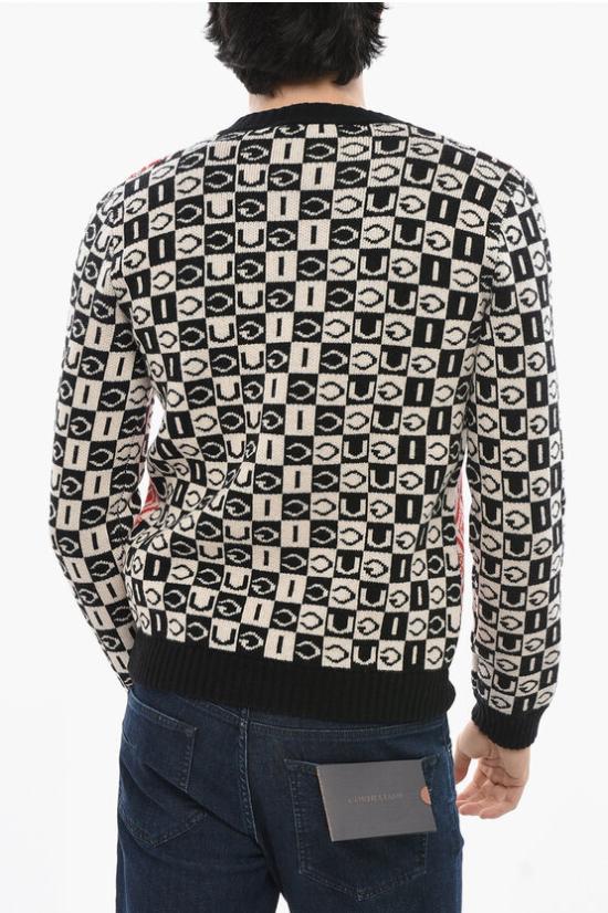  구찌 스웨터 595476 XKA0V 6269 Rosso Bianco e Nero - GUCCI