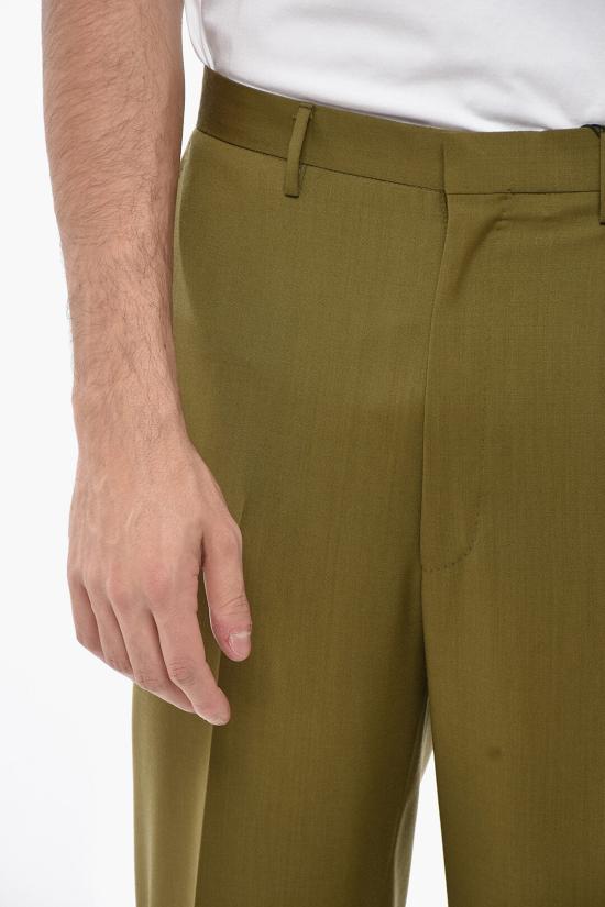  꼬르넬리아니 스트레이트 팬츠 935Z93 9368446 050 Green - CORNELIANI