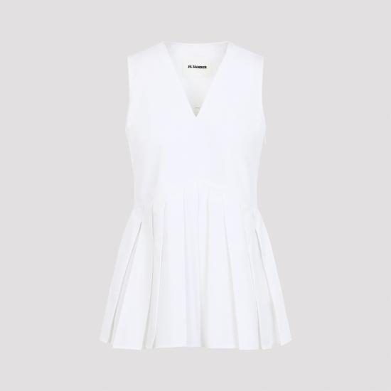 26SS 질샌더 민소매 티셔츠 J01NC0178 J45001 100 OPTIC WHITE